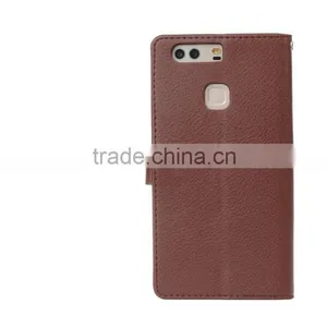 Original With Card Slot MMT Litchi Grain Wallet Leather Flip Case for Huawei P9 Plus Photo Frame Holder Leather PU Case thumbnail-1