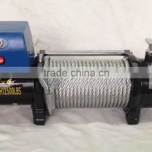 NEW 12500lb Offroad Recovery Winch Aluminum Control Box on Motor Top thumbnail-1