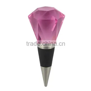Diamond Cut Crystal Wine Bottle Stoppers thumbnail-2