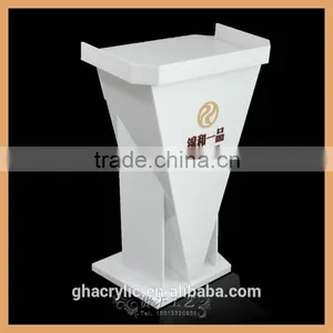Frosted Color Acrylic Podium With Different Color, Clear Acrylic Podium With RGB Light thumbnail-4
