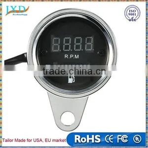 12V Motorcycle Digital 2 in 1 Tachometer RPM Shift Meter Fuel Gauge Meter With Digital LED Indicator thumbnail-1