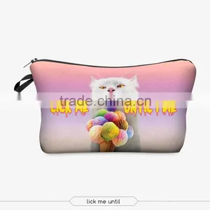 Waterproof Cosmetic Bag 3d Print Cosmetic Bag High Quality Wholesale Travel Makeup Cases With Zippers Pouch Purses Wallets thumbnail-3