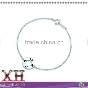 Hot Sale Sterling Silver Disc Engraving Lady Bracelet thumbnail-1