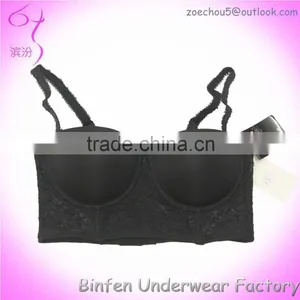Women Hot Elegant Push Up Lace Strapless New Design of Bra thumbnail-1