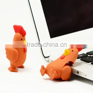 Customized Chicken Design Silicone USB Flash Drive thumbnail-1
