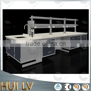 TOP Quality!!! C-frame Steel and Wool Epoxy Resin Worktop Laboratory Island Bench thumbnail-2