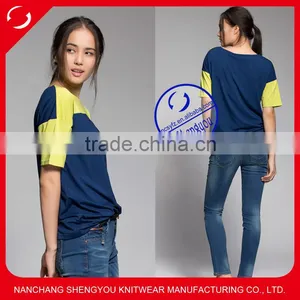 OEM Custom Women Rayon Cotton Blank t Shirt Wholesale China thumbnail-1