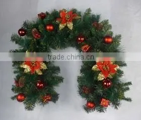 Wholesale Decorated Pine Needle Artificial Christmas Garland Quality Choice thumbnail-2