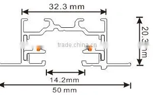 Recessed 2 Wires Track Rail Led Track Light Fixture of Ceiling thumbnail-3