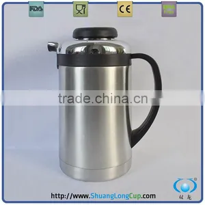 Modern Design Double Wall Stainless Steel Coffee Pot thumbnail-1