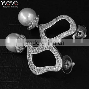 Dubai Silver Pearl Jewelry Earring Beautiful Earring Designs for Women thumbnail-3