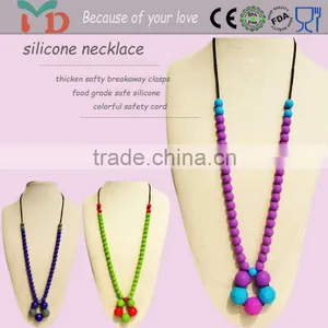 Food-safe Sassy Mom Silicone Bead Pendant Nursing Jewelry FDA Chewing Baby Teeth Necklace thumbnail-3