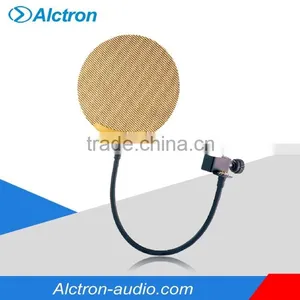 Alctron MA019G Gloden Metal Pop Filter, Pop Shield, Pop Screen, Studio Mic Screen thumbnail-1