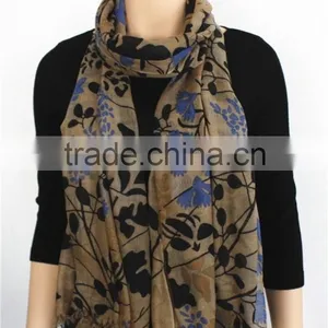 2015 New Fashion Tree Printed Wool Scarf thumbnail-1