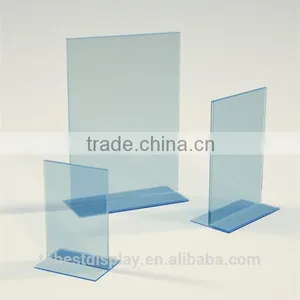 Custom Colors Transparent Beautiful Acrylic Menu Holder, Sign Holder thumbnail-2