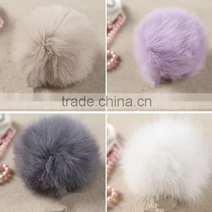 2015 Newest Fashion Black Fox Fur Ball Key Chain / Real Fur Pompoms thumbnail-4