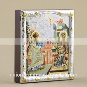 Greek & Russian Orthodox Wooden Icon. Annunciation. Small Size thumbnail-3