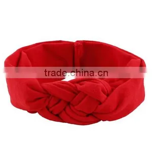 New Toddler Kids Girls Baby Red Elastic Knot Cross Hair Decor Headband Hair Band thumbnail-2