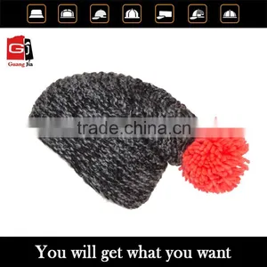 Wholesale Fashion Pompon Wool Knitted Women Beanie Winter Hat thumbnail-1