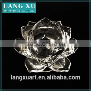 High Quality Clear Lotus Shape Tealight Candle Holder Supplier thumbnail-2