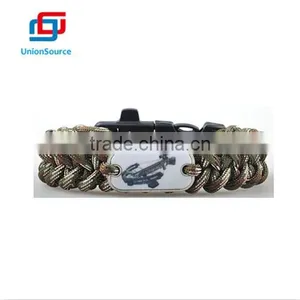 Custom Logo Nautical Paracord Survival Anchor Shackle Bracelet thumbnail-4