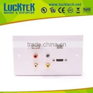 SVGA, USB B, 3.5mm and 3 x RCA School Projector Faceplate thumbnail-1