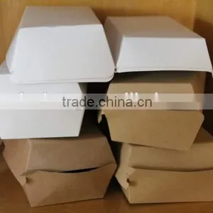 China Maker Customize Logo Printed Gray Kraft Paper Packaging Fast Food Box thumbnail-1