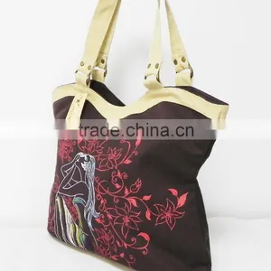 Young Girl Printing Tote Bag for Women thumbnail-1