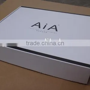 Luxury Elegant High Quality White Folding Box With Black Stamping Logo thumbnail-1