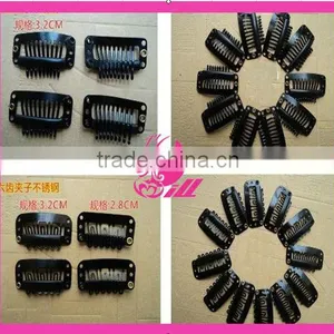 Wholesale Snap Clips 9 Teeths Black Clips Hair Extension Snap Clips thumbnail-1