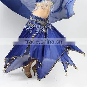 Wholesale Discount Blue Gold Coins Belly Dance Skirt (QZ001) thumbnail-1