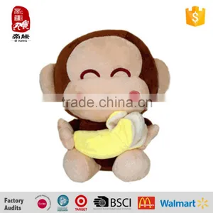 EN71 Passed Sitting Cute Plush Toy Monkey With Banana China Wholesaler thumbnail-1