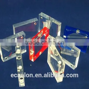 Transparent Magnet Perspex Cube,acrylic Block Sign Holderfor Picture thumbnail-4