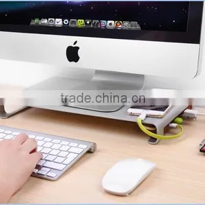 Aluminum Laptop Stand Holder for Apple Macbook Notebook Computer Stand Aluminum Monitor Stand With USB3.0 HUB thumbnail-2