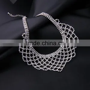 Cheap Wholesale Jewelry Necklace 2016 Latest Design Fashion Multiple Layered Luxury Crystal Necklace thumbnail-2