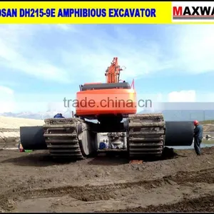 MAXWAY Swamp Excavator Pontoon Undercarriage With Additional Pontoon and Spud , Suitable to 20 to 23Ton Class Excavator thumbnail-1