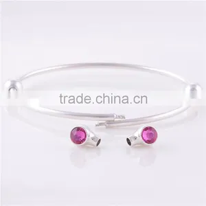 925 Sterling Silver Bangle Bracelet Cross DIY European Charm Beads Bangle CSZ002 thumbnail-5