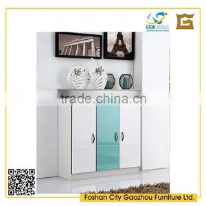 Hotsale Simple Style Wooden High Gloss Shoe Cabinet With Color Combinations thumbnail-2