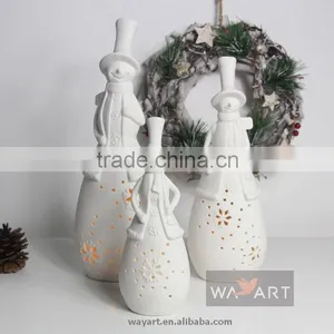 Lively LED Lighted Snowman Ceramic Chrismas Decoration thumbnail-1