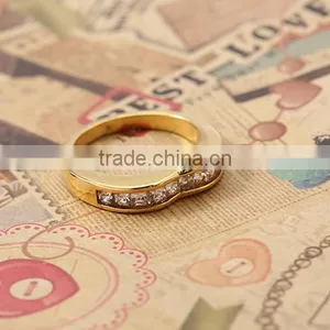 New Fancy Latest Designs Stainless Steel cz Diamond Engagement Rings thumbnail-5
