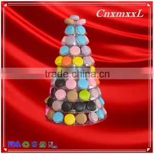 New Styles Hot Sells Wholesale Plastic 10 Tier Macaron Tower Display Stand &patented Customizable Macaron Packaging thumbnail-1