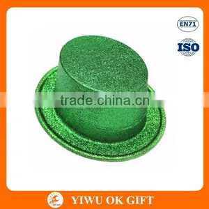 Party Decorations Green Glitter Top Hat thumbnail-1
