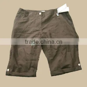 Lady's Summer Hot Sale Shorts Fashion High Quality Brown Casual Short Pants/Cotton Shorts/Women Shorts thumbnail-1