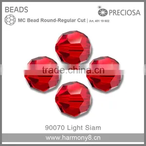 Regular Cut Glass Beads Round Shape Preciosa MC Beads thumbnail-1