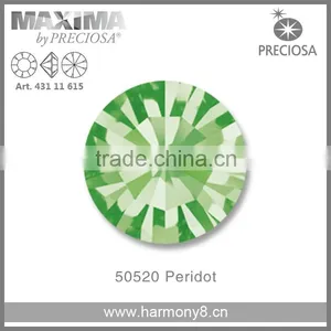 Original PRECIOSA MC Chaton Maxima, Peridot Point Back Rhinetsone thumbnail-1