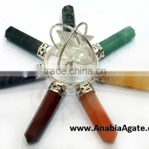 7 Chakra Spinning Merkaba Agate Energy Generator : Agate Chakra Healing Tools thumbnail-4