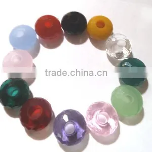 AAA Multi Color Quartz Stylist Rondelle Big Hole Beads thumbnail-3