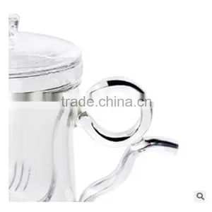 Heat Resistant New Design 360ml Borosilicate Glass Tea Cup/pot for Office With Creative Handle.in Stock. thumbnail-4