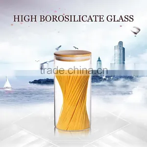 High Borosilicate Handmade Glass Mason Jar Handle Lids for 1000ml thumbnail-1