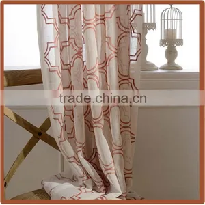 Wholesale Eyelet Window Curtain Embroidery Drapes Curtain for Home Decoration thumbnail-5